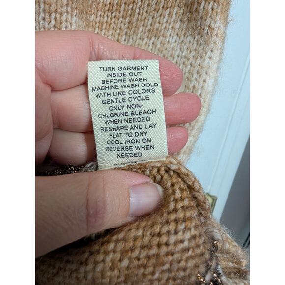 NWT Marled Brown Metallic Striped Knit Vest Top M | Vintage Retro 70s Sweater - Picture 7 of 7